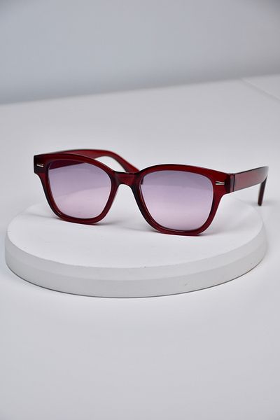 LOOKUP NEW Unisex Women Men Uv400 Protected Bone Square Rectangle Metal Detail Sunglasses