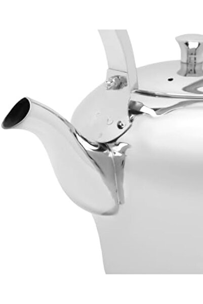 cc bin shihon Premium Stainless Steel Teapot 1.2L Solid Silver Color Heat Insulated for Hospitality and Serving