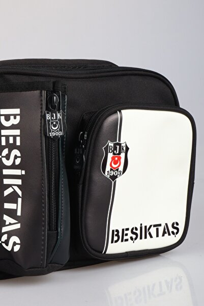 Beşiktaş "DEKOMUS CEP DEFTERİ HEDİYELİ" YENİ SEZON LİSANSLI 3 BÖLMELİ ÇUBUKLU BESLENME ÇANTASI