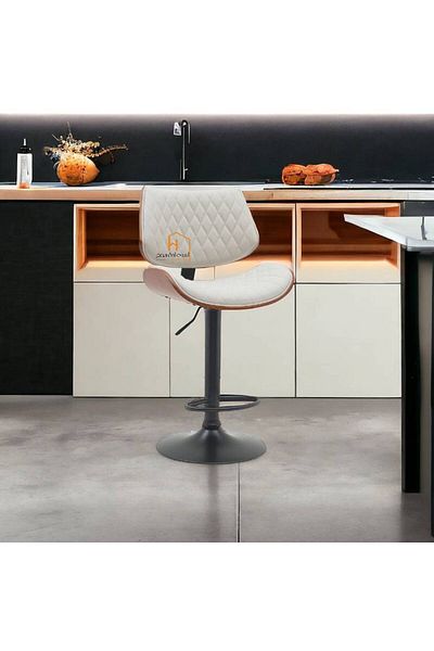 Al Saada Home Premium Bar Chair - 115 x 50 x 50 cm - Matte White