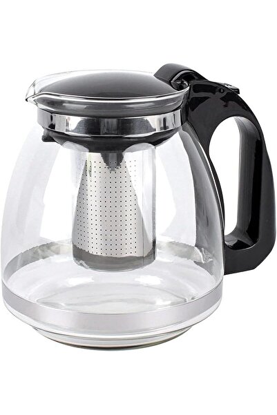 mastergold Glass Tea Coffee Pot Heat Resistant with Removable Stainless Steel Infuser for Hot Drink 1500ml