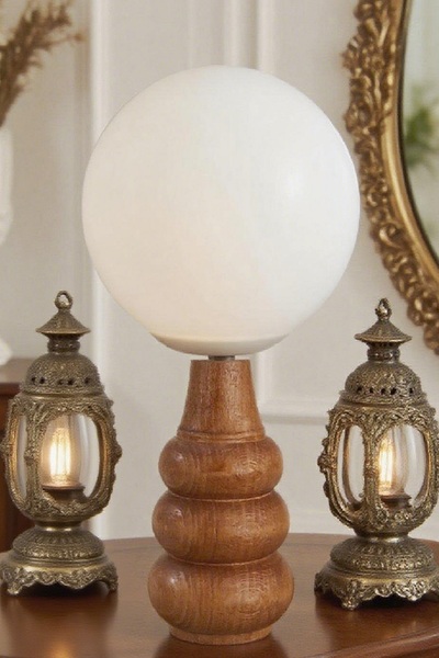 571 Store Sina Table Lampshade Wooden Body Fabric Headboard Decorative Table Lamp Night Light