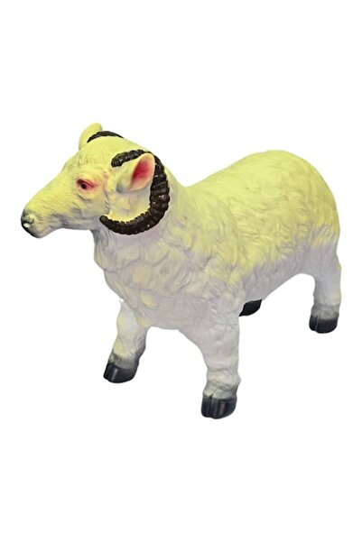 MASHASHOP Figurina Oaie, realist, alb, 24 cm