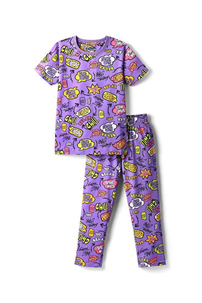 Pine kids Pine Kids Single Jersey Knit Half Sleeves T-Shirt and Pajama Set Ch...