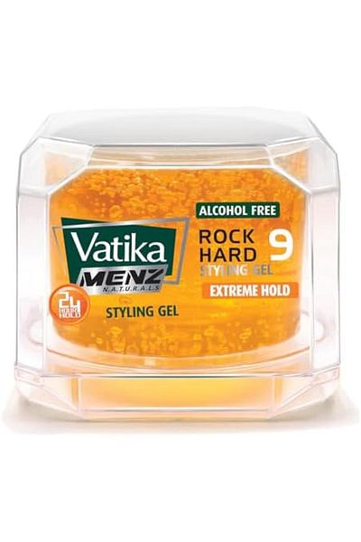 Vatika Naturals Men's Extreme Hold Hair Gel 500 ml Rock Hard 24 Hours Alcohol-Free Aloe Vera Nettle
