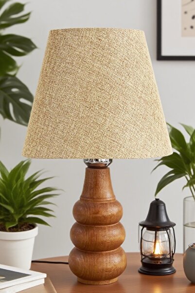571 Store Sina Table Lampshade Wooden Body Fabric Headboard Decorative Table Lamp Night Light
