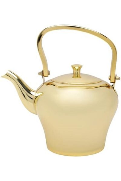 cc bin shihon Premium Stainless Steel Teapot Gold Color Heat Insulated Hospitality Use 2.0L Capacity