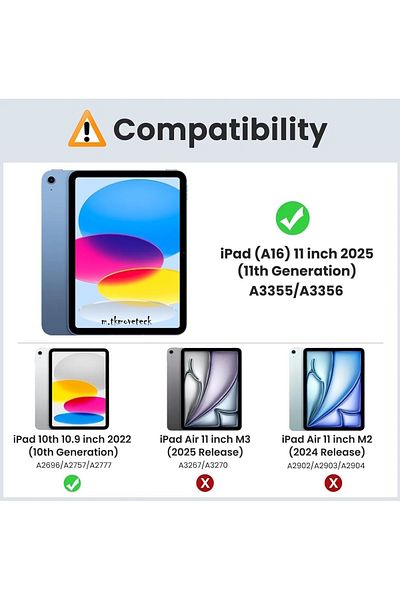 m.tk moveteck iPad 11 A16 2025 10Th Generation 10.9 Full Cover Tempered Screen Protector with Application Apparatus Shatterproof Glass