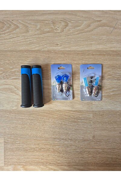 Hobbys Bisiklet Aksesuar Seti Antibakteriyel Bisiklet Elciği+ Işıklı Sibop Ka...