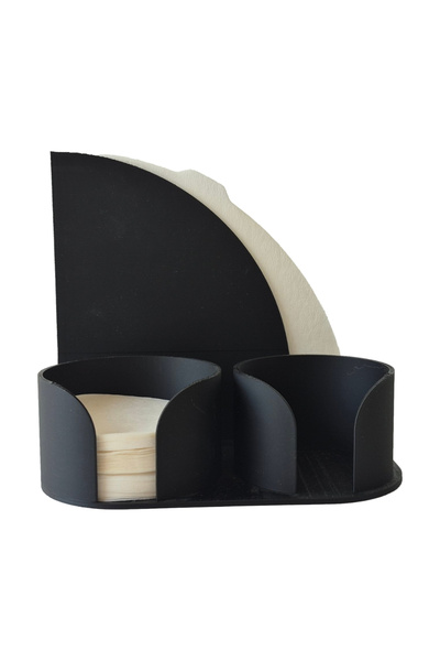 Shapy Filtre Kahve Kağıdı Tutucu Stand Siyah - V60 - Aeropress - 1x4 Filtre -...