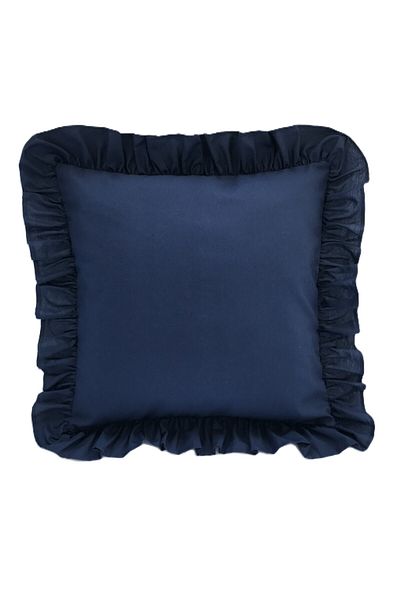 LILYUM 100% Cotton Ruffle Decorative Throw Pillow Case – 43X43 cm (1Pc)