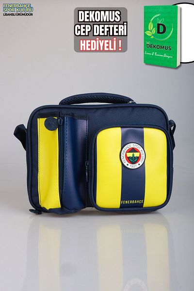 Fenerbahçe "Dekomus Pocket Notebook with Gift" New Season Licensed 3 Compartmented Lunch Bag with Sticks