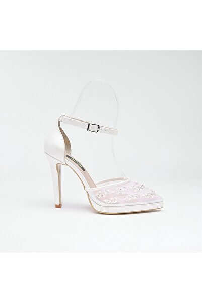 derinet File El Yapımı Kadın Topuklu Abiye Ayakkabı