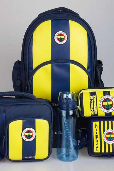 Fenerbahçe "Dekomus Pocket Notebook with Gift" New Season Licensed Full Set School with Rod, 3 Compartments for Nutrition