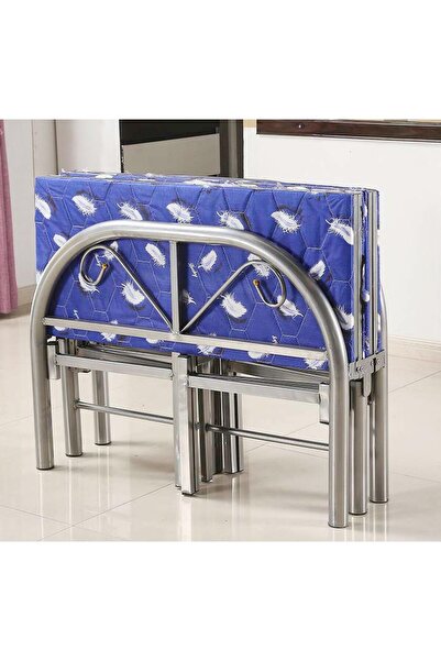 SKY TOUCH SKY-TOUCH Folding Bed 190x90cm, Folding Single Bed Heavy Duty Steel Metal Platform Bed Frame with To