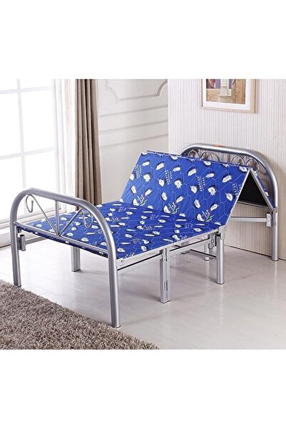 SKY TOUCH SKY-TOUCH Folding Bed 190x90cm, Folding Single Bed Heavy Duty Steel Metal Platform Bed Frame with To