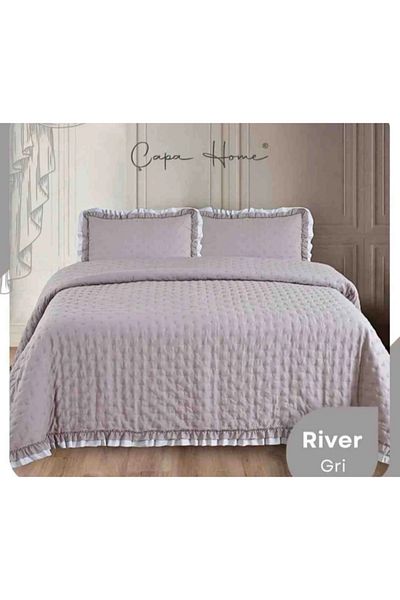 Çapa Home Çapa Home Cuvertură de pat River Frilly pentru o singură persoană (față-verso)