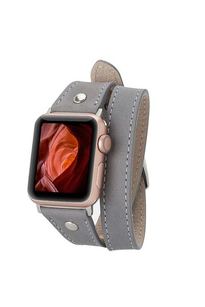 PLM سوار جلدي متوافق مع ساعة Apple مقاس 42-44-45 ملم رفيع DT STRST9
