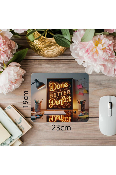 Luluyen Practical and Effective Slogan Mousepad 3D Vibrant Colors 19X23 cm 2 mm Rectangle Imported Printed Mouse Pad