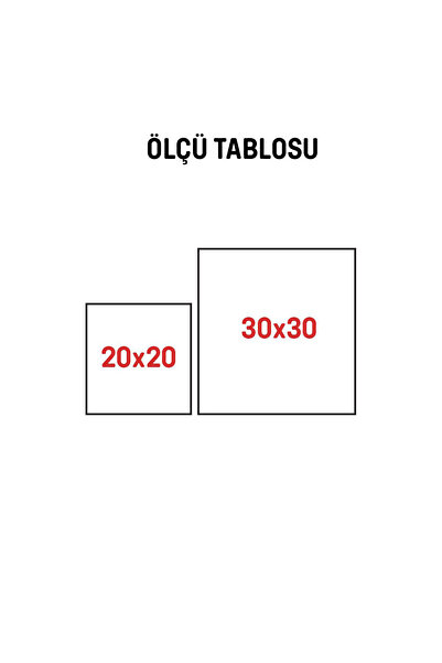 Dekorsiahome Ahşap Çerçeveli Kare Tablo TK0879