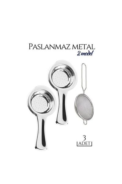 RBY Bx Set of 3 Metal Tea Strainer Cabrera Design