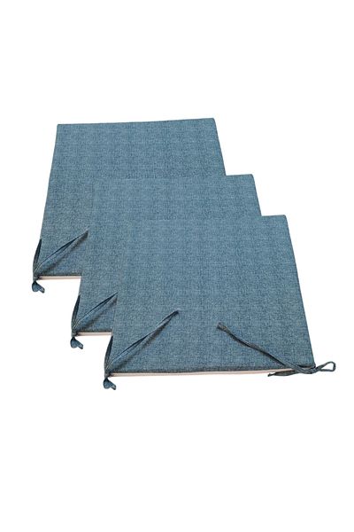 GÜLLÜCE HOME 3 Sponge Padded Zippered (40 X 40 X 3 cm Size) Chair Cushions