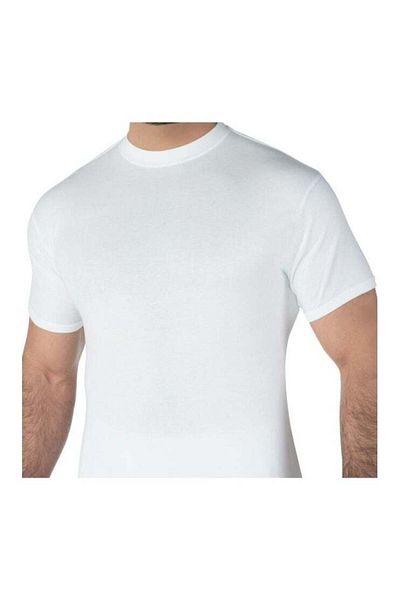 Generic Casual Inner Shirt Set with Round Neck, Pack of 6 White
