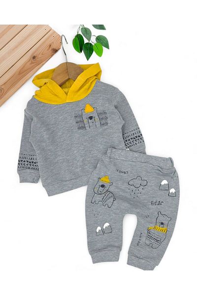 voyyo kids baby Baby Boy Hoodie, Lightweight Hoodie, Seasonal Stylish Baby Set Premium for 6-36 Months