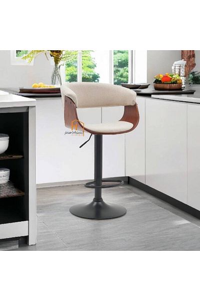 Al Saada Home Bar Chair - 95 x 50 x 50 cm - Beige