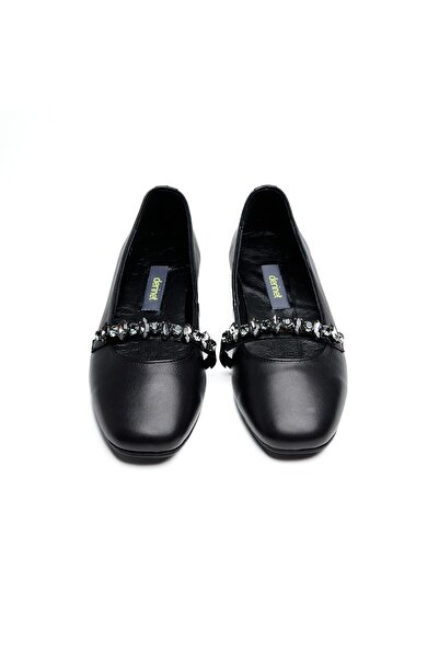 derinet Hakiki Deri Taşlı Kadın Babet