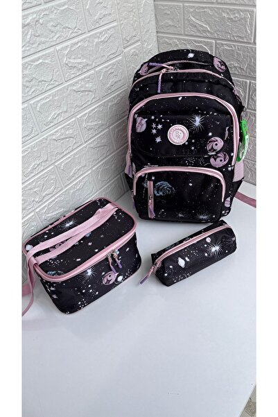 RKY SERENITY New Season Thermal Lunchbox and Pen Holder Waterproof Fabric Multi-Compartment 3-Piece School Set