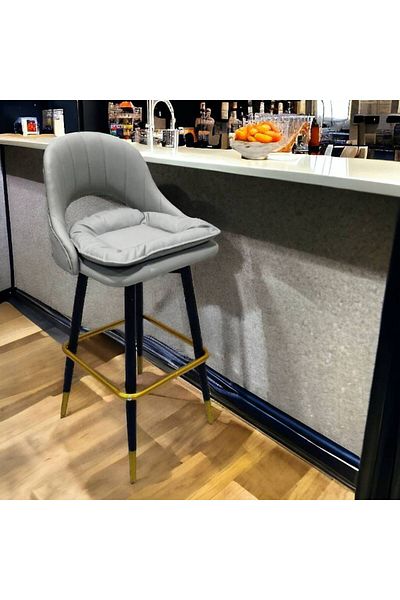 Al Saada Home Gray Bar Chair 110 x 50 x 50 cm