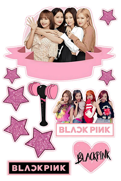 BatıDoğu Black Pink Yenilebilir Cupcake ve Pasta Resim Baskı