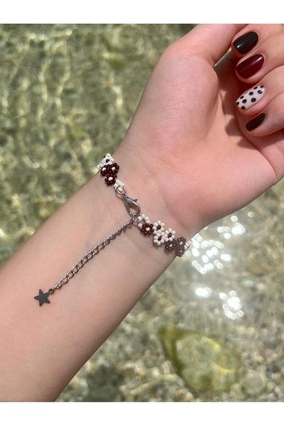 Beykan Brown Flower Garden Bracelet
