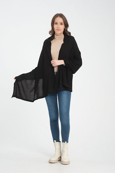 T Crazy T- Crazy Knitwear Honeycomb Pattern Knitwear Shoulder Shawl, Stylish Soft Textured Knitwear Knitted Shoulder Shawl