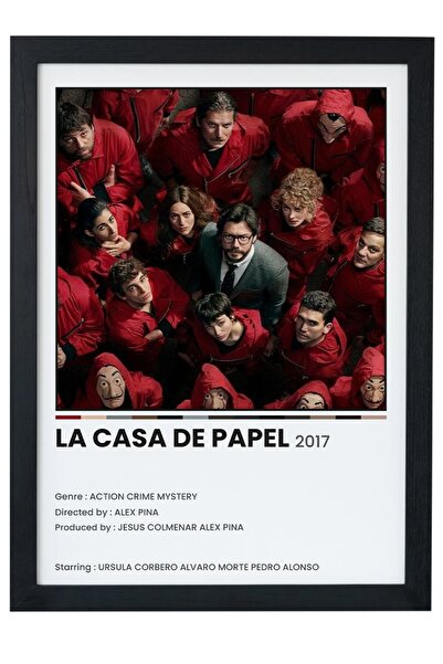gxe.art Poster cu cadru negru din seria de film La Casa De Papel
