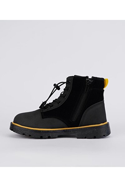 Cool 25C.Alaca Siyah Lastikli Anatomik Erkek Çocuk Bot