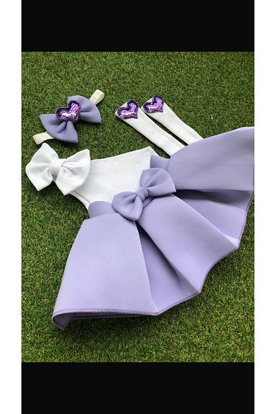 kokosh _ kidss burcu sapmaz Girl's Lilac Skirt Special Day Set