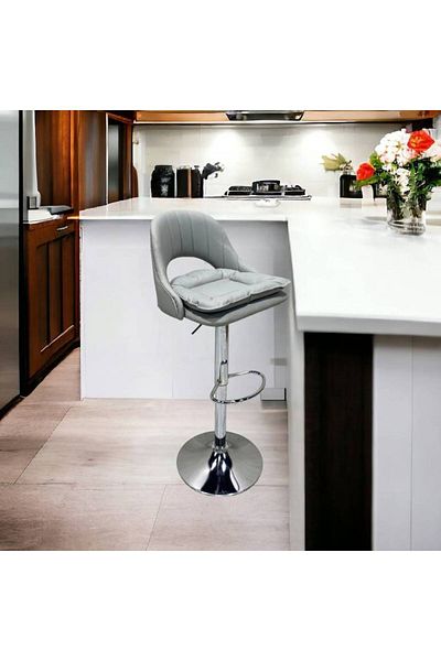 Al Saada Home Gray Bar Chair 125 x 45 x 45 cm
