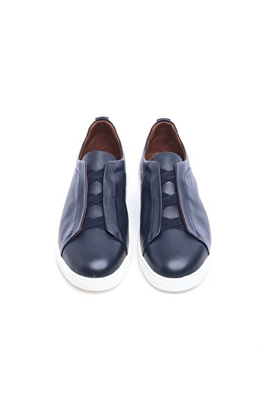 derinet Comfort Taban Hakiki Deri Lastik Bağcıklı Erkek Sneaker
