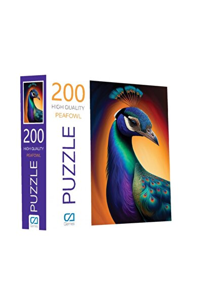 mavi su dünyası Tavus Kuşu Puzzle 200 Parça