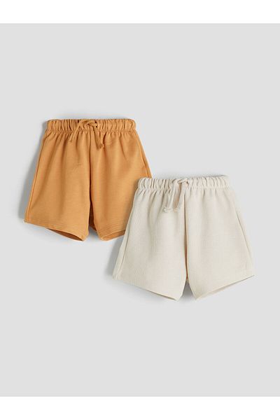 LC Waikiki Elastic Waist Baby Boy Shorts 2-Piece