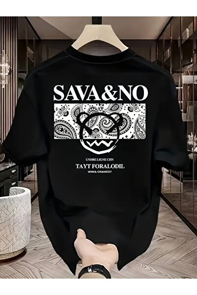 FUFLUNS Sava&No Printed Oversize Crew Neck T-Shirt