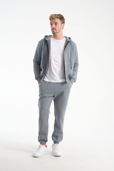 kaphone 10 Men's Pamulu 3 Thread Inside Fleece Full Zip Hooded Tracksuit Set
