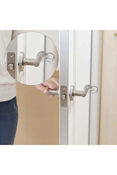 Home 10 Adet Şeffaf Kapı Kolu Tamponu - Silikon Sessiz Darbe Emici Kapı Stopper Halkası