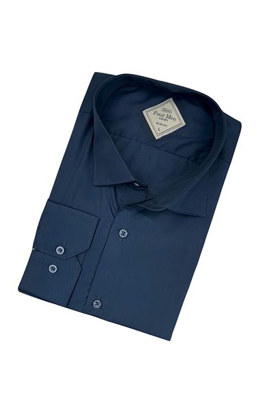 GÖMLEK GALERİSİ Slim Fit Slim Fit Plain Long Sleeve Men's Shirt