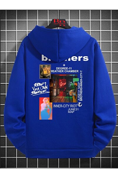 kahire سويت شيرت بغطاء للرأس مطبوع عليه Blackrock Brothers