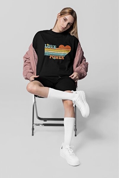 ArtYus TRIOCĂ CU MÂNĂ SCURTĂ CU GÂRĂ ROTUNDĂ IMPRIMATĂ LOVE POWER TRANSFER PE...