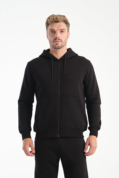 kaphone 10 Men's Pamulu 3 Thread Inside Fleece Full Zip Hooded Tracksuit Set
