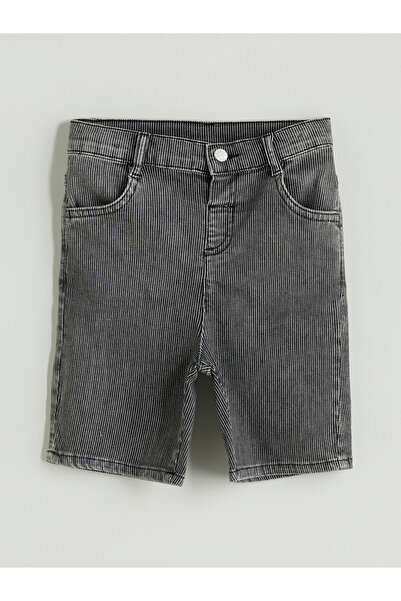 LC Waikiki Gestreifte Jeansshorts für Jungen